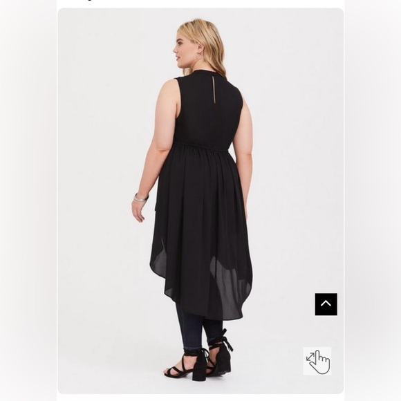 Torrid High/Low Keyhole Chiffon Top Size 1(14/16) - Picture 12 of 12